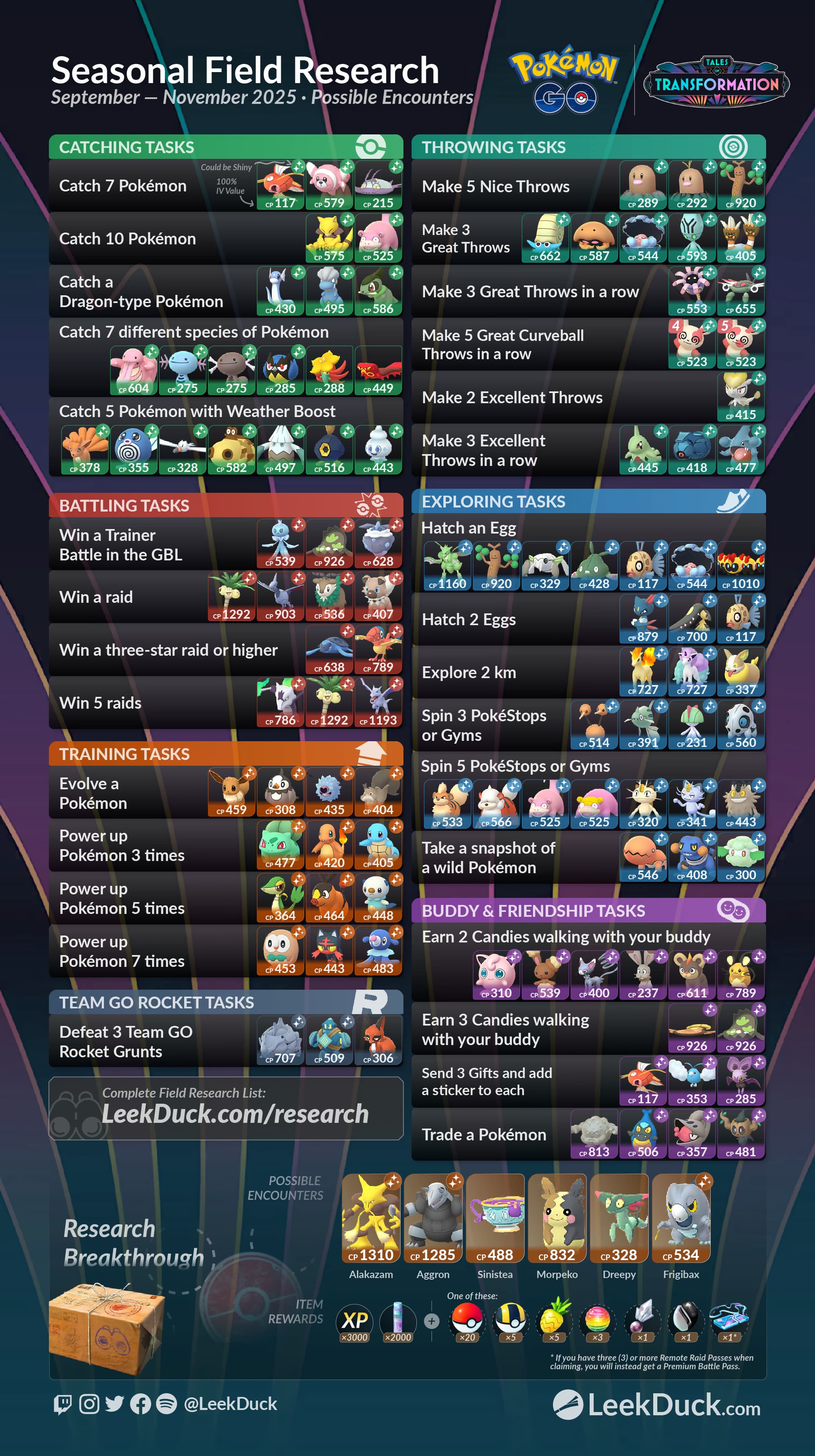 Field Research Tasks